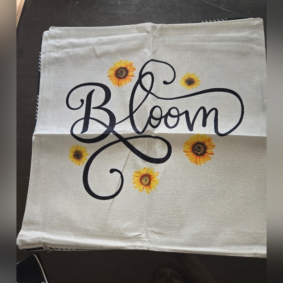 Decorative Sunflower Pillow Cover 18x18 Set of 4,  - Picture 3 of 5